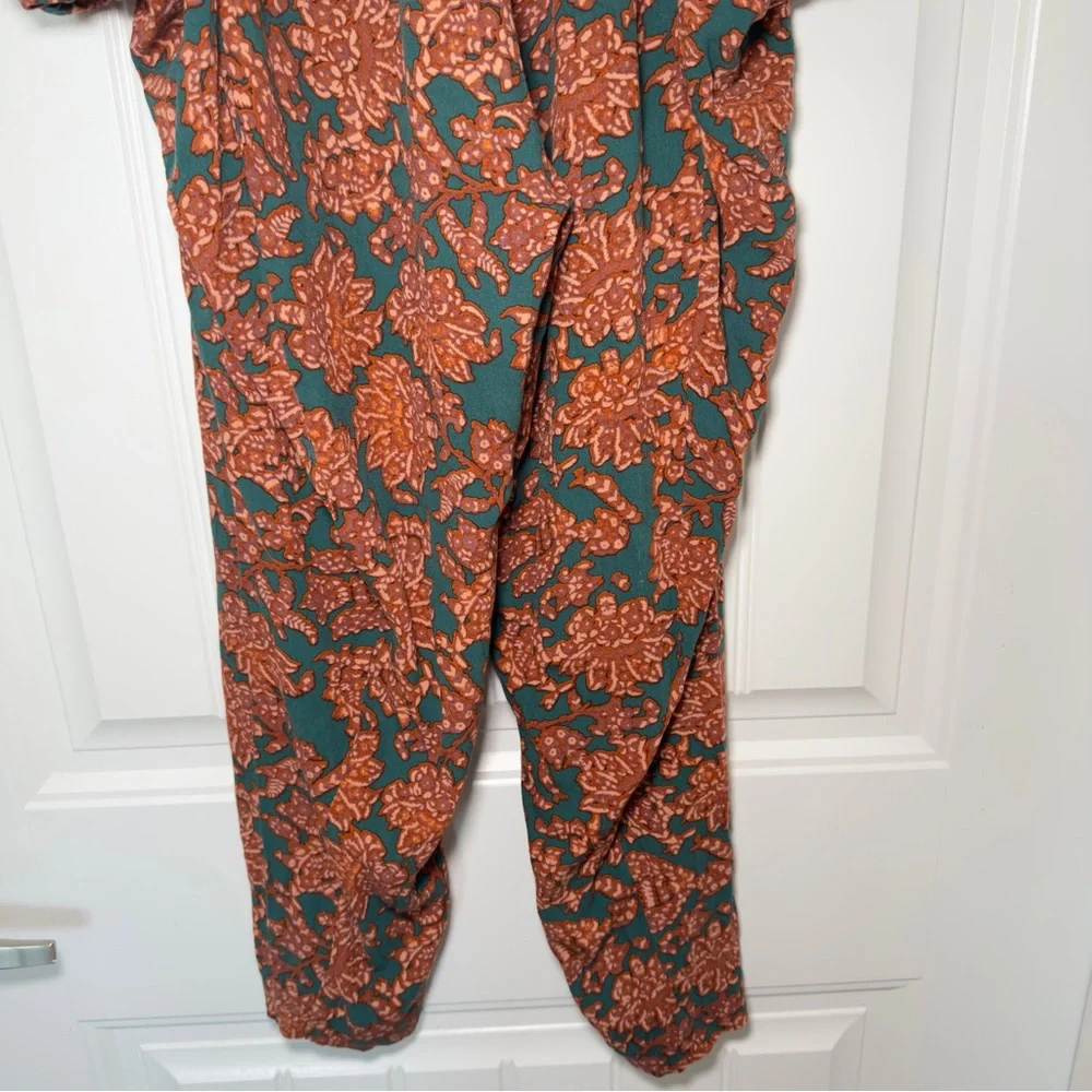 Free People Medium High Rise Olympia Harem Balloon Printed Boho Floral Pants‎